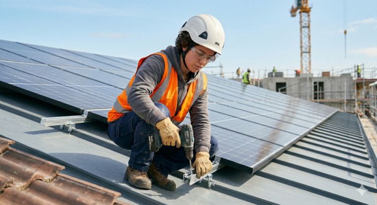 Installateur en solaires thermiques et photovoltaïques

 CQP Installateur-mainteneur en systèmes solaires thermiques et photovoltaïques, Installateur de systèmes photovoltaïques